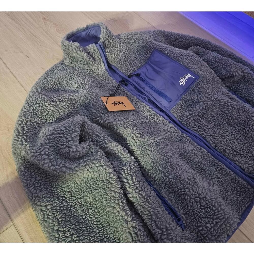 Stussy Bluestone Reversible Sherpa Fleece (RARE DS NEW)